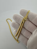 18" 14k Yellow Gold Cuban Link Chain 4mm 22.65g
