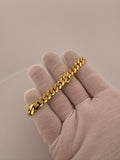 8" 14k Yellow Gold Cuban Link Bracelet 8mm 39.81g