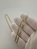 24" 14k Yellow Gold Cuban Link Chain 2mm 8.6g