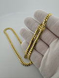 18" 14k Yellow Gold Cuban Link Chain 5mm 36.5g