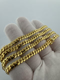 22" 14k Yellow Gold Cuban Link Chain 5mm 44.0g
