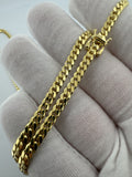 26" 14k Yellow Gold Cuban Link Chain 4mm 32.8g