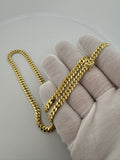 18" 14k Yellow Gold Cuban Link Chain 5mm 36.5g
