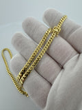 18" 14k Yellow Gold Cuban Link Chain 4mm 22.65g