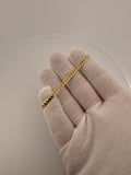 7" 14k Yellow Gold Cuban Link Bracelet 4mm 8.9g