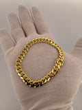 8" 14k Yellow Gold Cuban Link Bracelet 8mm 39.81g