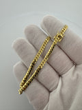 8" 14k Yellow Gold Cuban Link Bracelet 4mm 10.7g