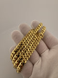 22" 14k Yellow Gold Cuban Link Chain 7mm 75.6g