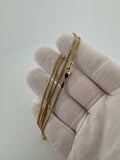 20" 14k Yellow Gold Cuban Link Chain 2mm 7.4g