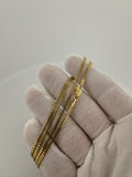 22" 14k Yellow Gold Cuban Link Chain 2mm 8.11g