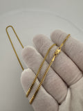 24" 14k Yellow Gold Cuban Link Chain 2mm 8.6g