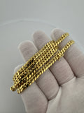 18" 14k Yellow Gold Cuban Link Chain 5mm 36.5g