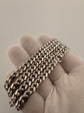 22" 14k White Gold Cuban Link Chain 7mm 84.2g