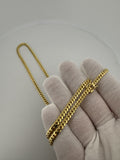 26" 14k Yellow Gold Cuban Link Chain 4mm 32.8g