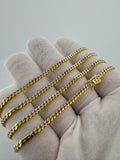 26" 14k Yellow Gold Cuban Link Chain 3mm 19.26g