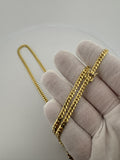 26" 14k Yellow Gold Cuban Link Chain 4mm 32.8g