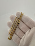 24" 14k Yellow Gold Cuban Link Chain 2mm 8.6g
