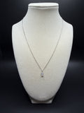 16-18" Adj Silver Cable – 1/2ct Emerald Shape VS/VVS Lab Diamond Solitaire Pendant 1.6g