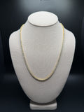 21" Gold over Silver 20ctw VS/VVS Lab Diamond Tennis Chain 3.5mm 22.0g