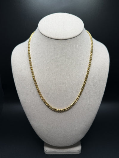 20" 18k Yellow Gold Cuban 4.5mm 39.93g
