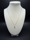 16-18" Adj Silver Cable – 1ct Emerald Shape VS/VVS Lab Diamond Solitaire Pendant 1.6g