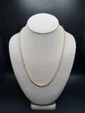 21" Gold over Silver 20ctw VS/VVS Lab Diamond Tennis Chain 3.5mm 22.0g