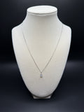 16-18" Adj Silver Cable – 1/2ct Oval Shape VS/VVS Lab Diamond Solitaire Pendant 1.6g