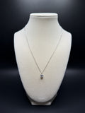16-18" Adj Silver Cable – 1ct Round VS/VVS Lab Diamond Solitaire Pendant 1.6g
