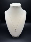 18" 14k White Gold Chain & 1ct E-F VS/VVS Lab Diamond Solitaire Pendant 1.1g