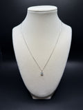 16-18" Adj Silver Cable – 1/2ct Round VS/VVS Lab Diamond Solitaire Pendant 1.6g
