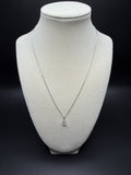 16-18" Adj Silver Cable – 1/2ct Pear Shape VS/VVS Lab Diamond Solitaire Pendant 1.6g