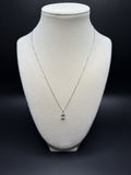 16-18" Adj Silver Cable – 1ct Emerald Shape VS/VVS Lab Diamond Solitaire Pendant 1.6g