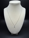 16-18" Adj Silver Cable – 1/2ct Emerald Shape VS/VVS Lab Diamond Solitaire Pendant 1.6g