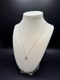 16-18" Adj Silver Cable – 1ct Round VS/VVS Lab Diamond Solitaire Pendant 1.6g
