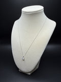 18" 14k White Gold Chain & 1ct E-F VS/VVS Lab Diamond Solitaire Pendant 1.1g