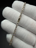 7" 14k Yellow Gold 4.5ctw VS/VVS Lab Diamond Tennis Bracelet 2.8mm 3.9g