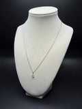 16-18" Adj Silver Cable – 1/2ct Pear Shape VS/VVS Lab Diamond Solitaire Pendant 1.6g