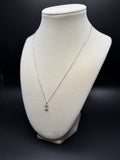 16-18" Adj Silver Cable – 1ct Emerald Shape VS/VVS Lab Diamond Solitaire Pendant 1.6g