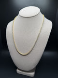 21" Gold over Silver 20ctw VS/VVS Lab Diamond Tennis Chain 3.5mm 22.0g