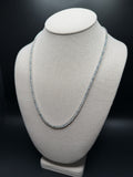 21" Silver 20ctw VS/VVS Lab Diamond Tennis Chain 3.5mm 22.0g