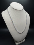 21" Silver 20ctw VS/VVS Lab Diamond Tennis Chain 3.5mm 22.0g
