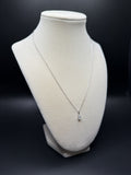 16-18" Adj Silver Cable – 1/2ct Pear Shape VS/VVS Lab Diamond Solitaire Pendant 1.6g