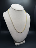 21" Gold over Silver 20ctw VS/VVS Lab Diamond Tennis Chain 3.5mm 22.0g