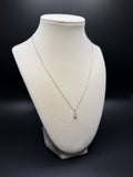 16-18" Adj Silver Cable – 1/2ct Oval Shape VS/VVS Lab Diamond Solitaire Pendant 1.6g