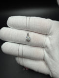 18" 14k White Gold Chain & 1ct E-F VS/VVS Lab Diamond Solitaire Pendant 1.1g