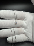 16-18" Adj Silver Cable – 1/2ct Round VS/VVS Lab Diamond Solitaire Pendant 1.6g