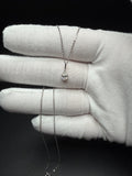 16-18" Adj Silver Cable – 1/2ct Pear Shape VS/VVS Lab Diamond Solitaire Pendant 1.6g