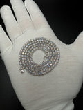 21" Silver 20ctw VS/VVS Lab Diamond Tennis Chain 3.5mm 22.0g