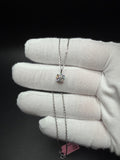 16-18" Adj Silver Cable – 1ct Round VS/VVS Lab Diamond Solitaire Pendant 1.6g