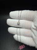 16-18" Adj Silver Cable – 1ct Round VS/VVS Lab Diamond Solitaire Pendant 1.6g